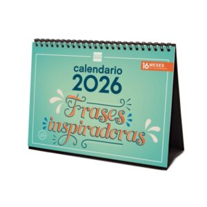 finocam calendario de sobremesa anual 2026 imagenes variadas espacio para escribir tematica de frases inspiradoras