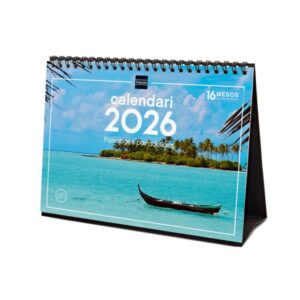 finocam calendario de sobremesa en catalan anual 2026 imagenes variadas espacio para escribir tematica de paisajes