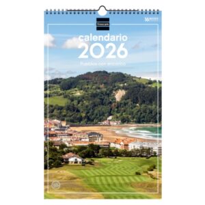 finocam calendario de pared anual 2026 imagenes variadas con espiral espacio para escribir tematica de ciudades y pueblos