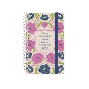 finocam design collection agenda de espiral en catalan anual 2026 tapa ligera formato e3 85x14x127mm semana vista horizontal tematica de flores