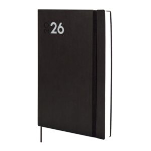 finocam dynamic mara agenda profesional anual 2026 tapa blanda cierre con goma elastica formato y11 169x22x245mm 1 dia por pagina color negro