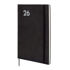 finocam dynamic mara agenda profesional en catalan anual 2026 tapa blanda cierre con goma elastica formato y11 169x11x245mm semana vista en vertical color negro
