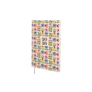 finocam dynamic porto design agenda anual 2026 tapa dura formato y10 145x12x210mm semana vista en vertical tematica de flores