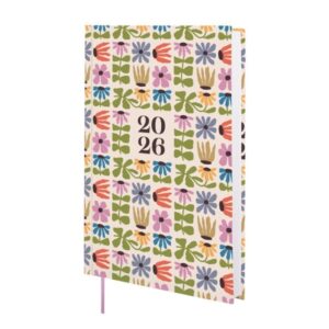 finocam dynamic porto design agenda anual 2026 tapa dura formato y10 145x23x210mm 1 dia por pagina tematica de flores