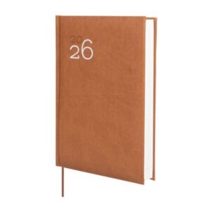 finocam dynamic milano agenda profesional anual 2026 tapa dura acolchada formato y10 143x29x210mm 1 dia por pagina color marron