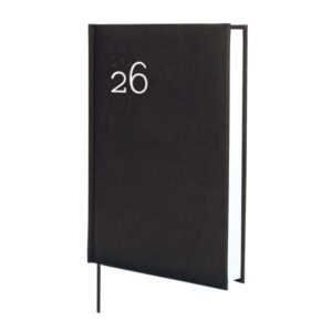finocam dynamic milano agenda profesional anual 2026 tapa dura acolchada formato y10 143x29x210mm 1 dia por pagina color negro