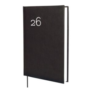 finocam dynamic milano agenda profesional anual 2026 tapa dura acolchada formato y11 168x32x245mm 1 dia por pagina color negro