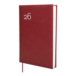 finocam dynamic milano agenda profesional anual 2026 tapa dura acolchada formato y11 168x32x245mm 1 dia por pagina color burdeos