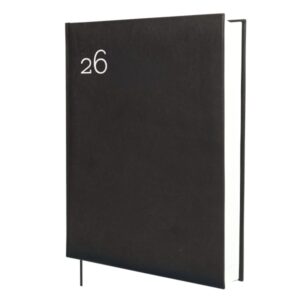 finocam dynamic milano agenda profesional internacional anual 2026 tapa dura acolchada formato y12 214x47x275mm 2 paginas por dia color negro