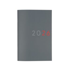 finocam agenda planificador internacional anual 2026 espacio para escribir formato y11 165x5x240mm mes vista color gris