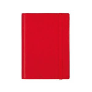 finocam duoband agenda con bloc de notas en catalan anual 2026 formato e5 130x15x192mm semana vista horizontal color rojo