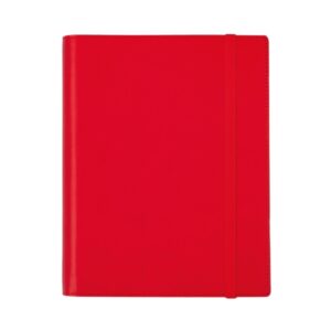 finocam duoband agenda con bloc de notas anual 2026 formato e10 176x28x226mm 1 dia por pagina color rojo