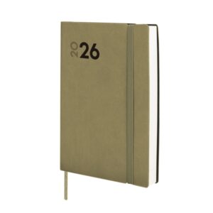 finocam dynamic mara agenda profesional en catalan anual 2026 tapa blanda cierre con goma elastica formato y4 124x22x174mm 1 dia por pagina color verde