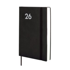 finocam dynamic mara agenda profesional en catalan anual 2026 tapa blanda cierre con goma elastica formato y4 124x22x174mm 1 dia por pagina color negro