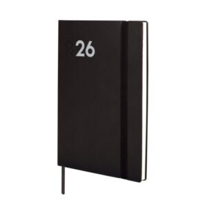 finocam dynamic mara agenda profesional anual 2026 tapa blanda cierre con goma elastica formato y4 124x11x174mm semana vista en vertical color negro