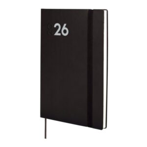 finocam dynamic mara agenda profesional en catalan anual 2026 tapa blanda cierre con goma elastica formato y10 144x11x208mm semana vista en vertical color negro
