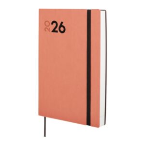 finocam dynamic mara agenda profesional en catalan anual 2026 tapa blanda cierre con goma elastica formato y10 144x22x208mm 1 dia por pagina color coral