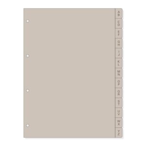 finocam r4064 indice alfabetico para agendas open 13 solapas formato a4 220x2x297mm pvc color beige grisaceo