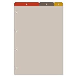finocam r4062 separadores superiores para agendas open 5 solapas formato a4 210x2x307mm pvc color marron