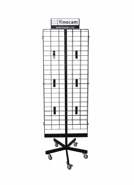 finocam expositor vacio de pie metalico para calendarios 5 ruedas giratorio color surtidos