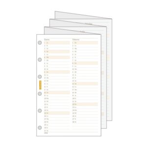 finocam c296 planificador de recambio para agendas classic anual 2026 desplegable formato 602 73x1x114mm color blanco