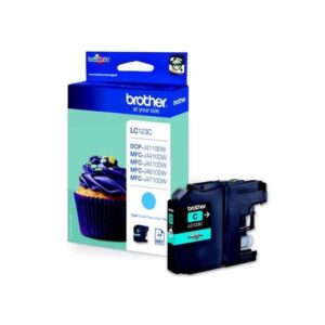 brother lc123 cyan cartucho de tinta original lc123cbp