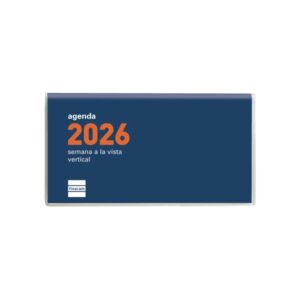 finocam coctel agenda plana anual 2026 formato pl1 121x6x6mm semana vista en vertical color azul