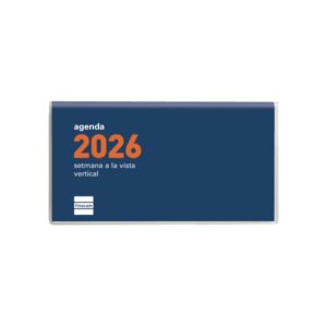 finocam coctel agenda plana en catalan anual 2026 formato pl1 121x6x6mm semana vista en vertical color azul