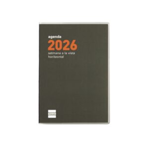 finocam min agenda plana en catalan anual 2026 formato pl3 85x6x131mm semana vista horizontal color verde oscuro