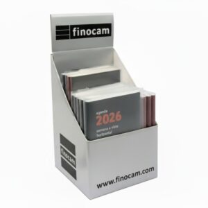 finocam expositor con 12 agendas planas min/coctel surtidas en catalan anual 2026 color surtidos