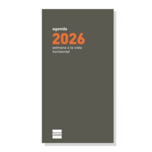 finocam p499c recambio para agenda plana en catalan anual 2026 formato pl4 81x5x150mm semana vista horizontal color blanco