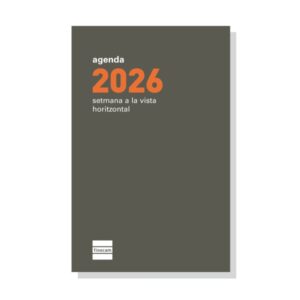 finocam p394c recambio para agenda plana en catalan anual 2026 formato pl3 83x5x127mm semana vista horizontal color blanco