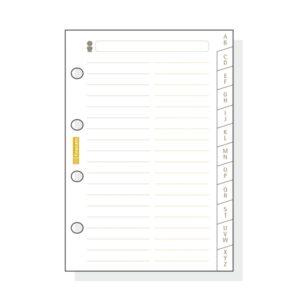 finocam c175 indice alfabetico para agendas classic 12 solapas formato 601 56x89x3mm cartulina color blanco