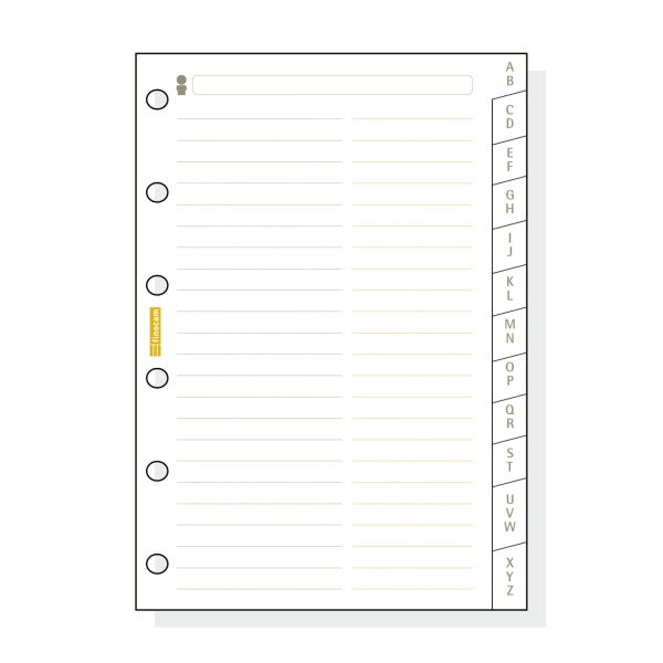 finocam c275 indice alfabetico para agendas classic 12 solapas formato 602 73x114x3mm cartulina color blanco