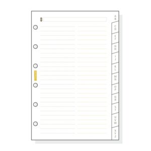 finocam c375 indice alfabetico para agendas classic 12 solapas formato 603 79x127x3mm cartulina color blanco
