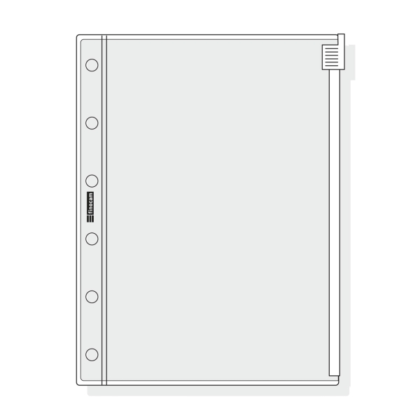 finocam c271 funda para agendas classic cierre de cremallera formato 602 88x116x1mm pvc color gris claro