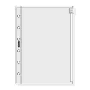 finocam c371 funda para agendas classic cierre de cremallera formato 603 94x129x1mm pvc color gris claro