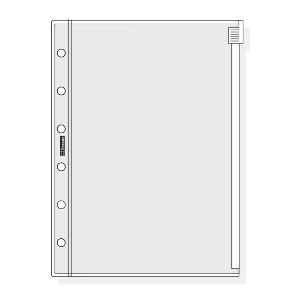 finocam c371 funda para agendas classic cierre de cremallera formato 603 94x129x1mm pvc color gris claro