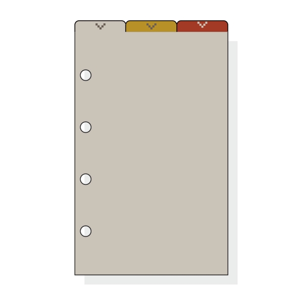 finocam c162 separadores superiores para agendas classic 3 solapas formato 601 56x99x2mm pvc color marron