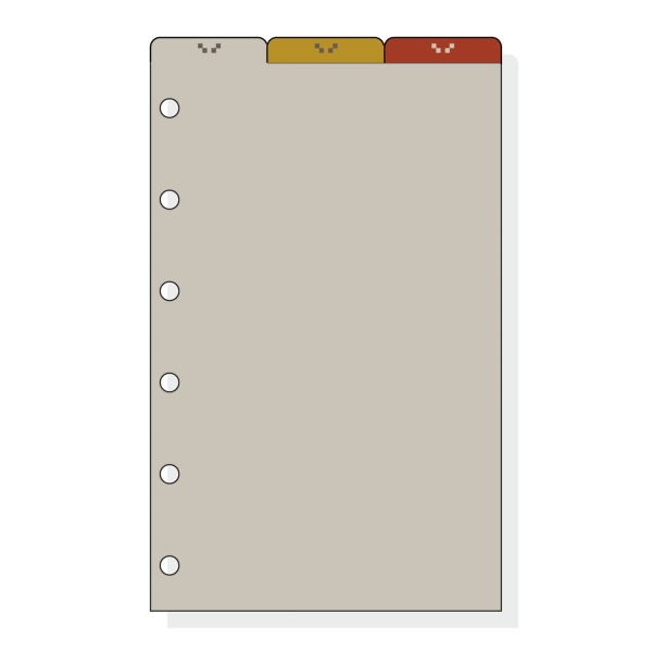 finocam c262 separadores superiores para agendas classic 3 solapas formato 602 75x130x2mm pvc color marron