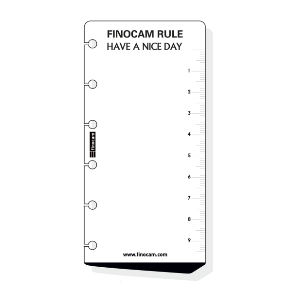 finocam c259 regla para agendas classic formato 602 60x5x120mm color blanco