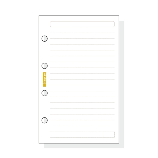finocam c141 recambio para agendas classic lineas guia formato 601 56x89x5mm color blanco