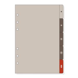 finocam r463 separadores laterales para agendas open 5 solapas formato 400 100x2x152mm pvc color marron