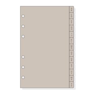 finocam r464 indice alfabetico para agendas open 8 solapas formato 400 100x2x152mm pvc color beige grisaceo