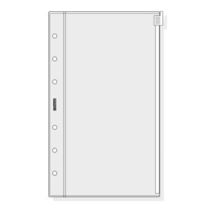 finocam r471 funda para agendas open cierre de cremallera formato 400 103x2x153mm pvc color gris claro