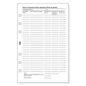 finocam r517 pack de 6 formularios de recambio para agendas open nota de gastos formato 500 117x5x181mm color blanco