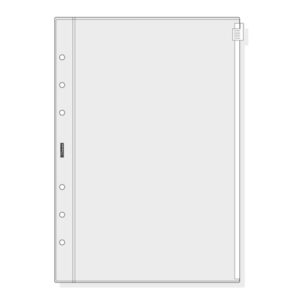 finocam r571 funda para agendas open cierre de cremallera formato 500 129x2x182mm pvc color gris claro