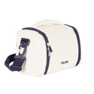 milan 430 since 1918 bolsa isotermica porta alimentos de 5l gran capacidad apertura total 24.5x20x16cm color beige