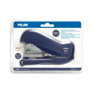 milan 430 since 1918 energy saving grapadora hasta 30 hojas grapas 24/6 y 26/6 color azul