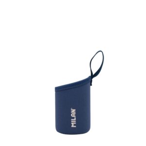 milan 430 since 1918 funda de neopreno para botellas isotermicas de 0.35l agarre antideslizante ayuda a mantener la temperatura protege la botella color azul marino
